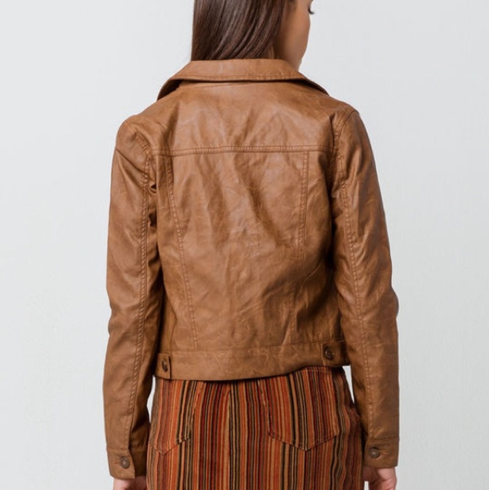 NWT Sky & Sparrow Classic Faux Leather Jacket - Picture 2 of 5